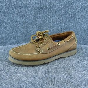 SPERRY Top-Sider Boys Boat Shoe Dress‎ Brown Leather Lace Up Size Y 1.5 Medium